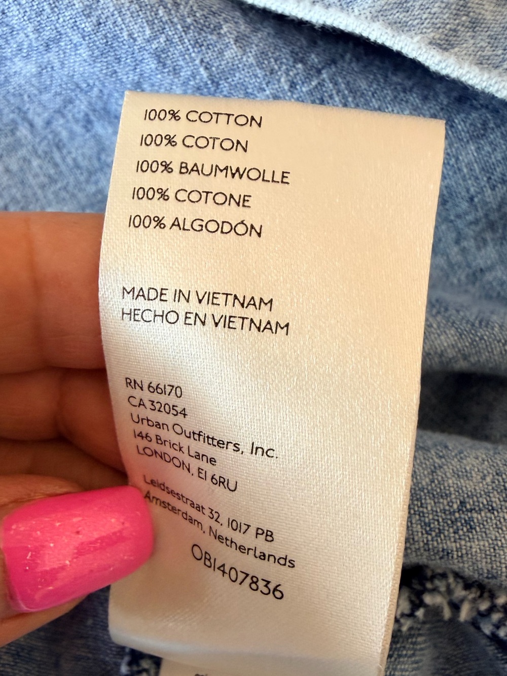 We the Free Hannah Denim mini dress buttondown, pockets, acid wash, Sz L - Picture 12 of 12